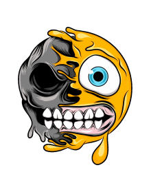MELTING EMOJI SKULLS